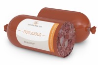 DOGLICIOUS -Alleinfuttermittel für Hunde mit Rind und Huhn - Sparpackung - 6 x Wurst à 400 g