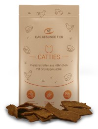 CATTIES - Hähnchenfleischstreifen mit Grünlippmuschel-Extrakt - 80 g