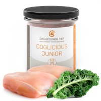 DOGLICIOUS JUNIOR -Alleinfuttermittel für Welpen mit  Hühnchen, Kartoffel & Fenchel - 6 x 290 g