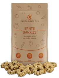 ERNTE DANKIES - Vegane Hundekekse mit Wildgemüse, Obst, Birkenblätter und Ingwer - 200 g