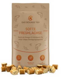 SOFTE FRESHLACHSE – Hundeleckerlis mit Lachs, Colostrum und Algen – 200 g