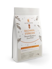 BAUCHWOHL STERNCHEN - getreidefreie Weihnachtskekse mit Ente - 1 kg